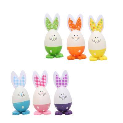 3pcs Easter Rabbit Happy Easter Party Decorations for Party Colorful Eggs Desktop Decorations Wedding Decors DIY Craft Kids