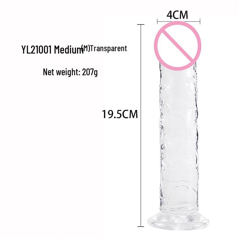 Large Crystal TPE Soft Eggless Dildo - Long-lasting Transparent Adult Pleasure Device