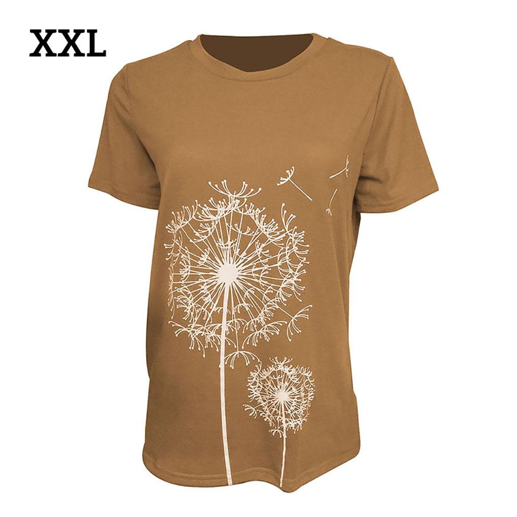 Damen Rundhals T-Shirts Kurzarm pl Style Top Sommer Atmungsaktive T-Shirts Unisex Kleidung Modeaccessoire