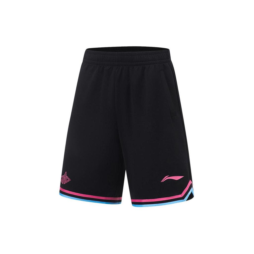 Li Ning Casual Shorts Men's Black Azalea Pink AAPU209-2