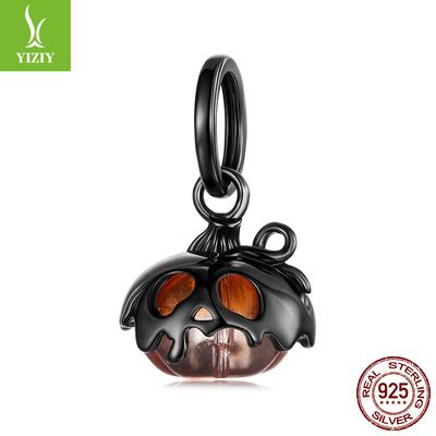 Accessori Pendente Zucca Teschio Halloween Nicchia Diablo Ciondoli Perline Charm Argento Sterling S925