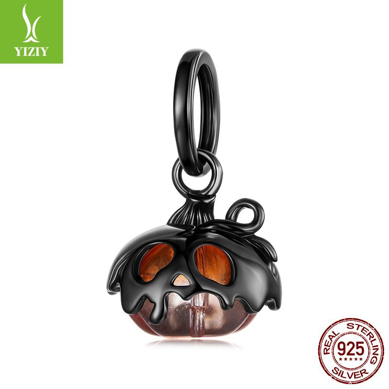 Halloween Skull Pumpkin Pendant Accessories Niche Diablo S925 Sterling Silver Charm Beads