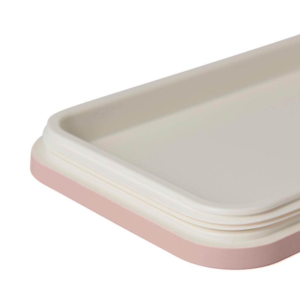 Francfranc Logo Lunch Dishwasher with Dividers Box, Single-tier, Pink, Safe,
