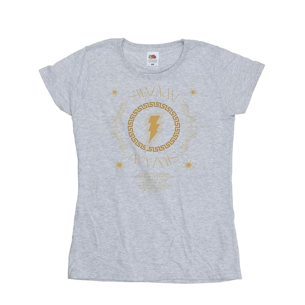 DC Comics Womens/Ladies Shazam Fury Of The Gods Golden Spiral Chest Cotton T-Shirt