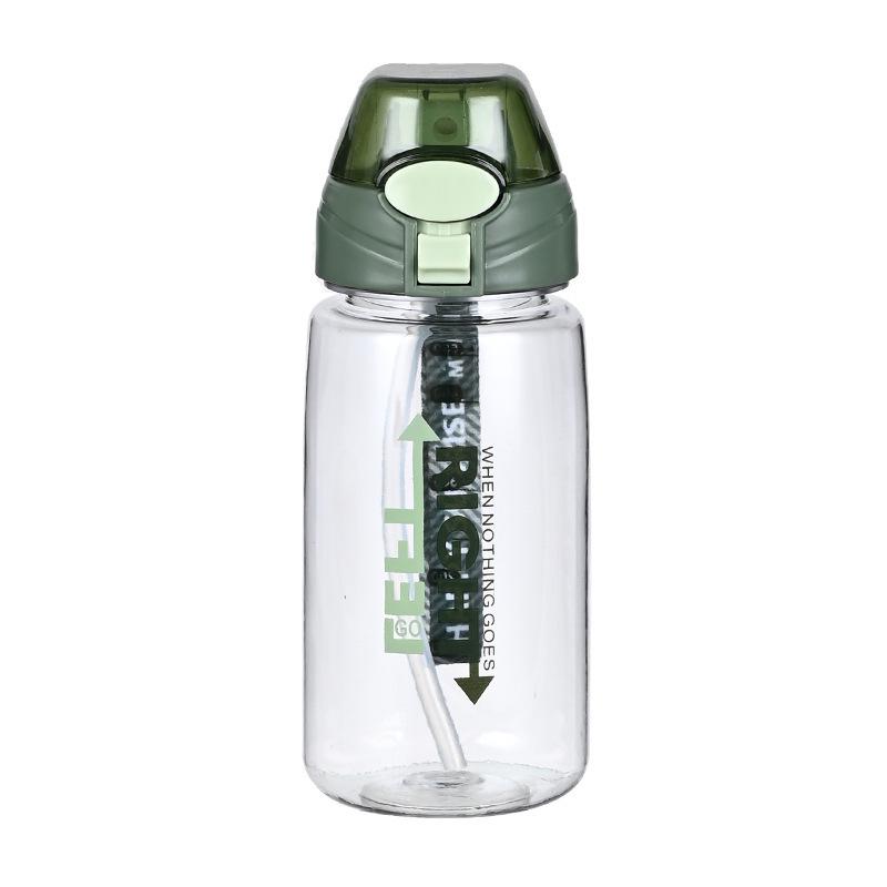 Korean Style Children's and Adults' Plastic Sippy Cup with Straw