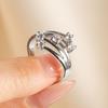 Tassel Diamond Zircon Ring with Light Luxury Style and Advanced Design for Versatile Commuting.