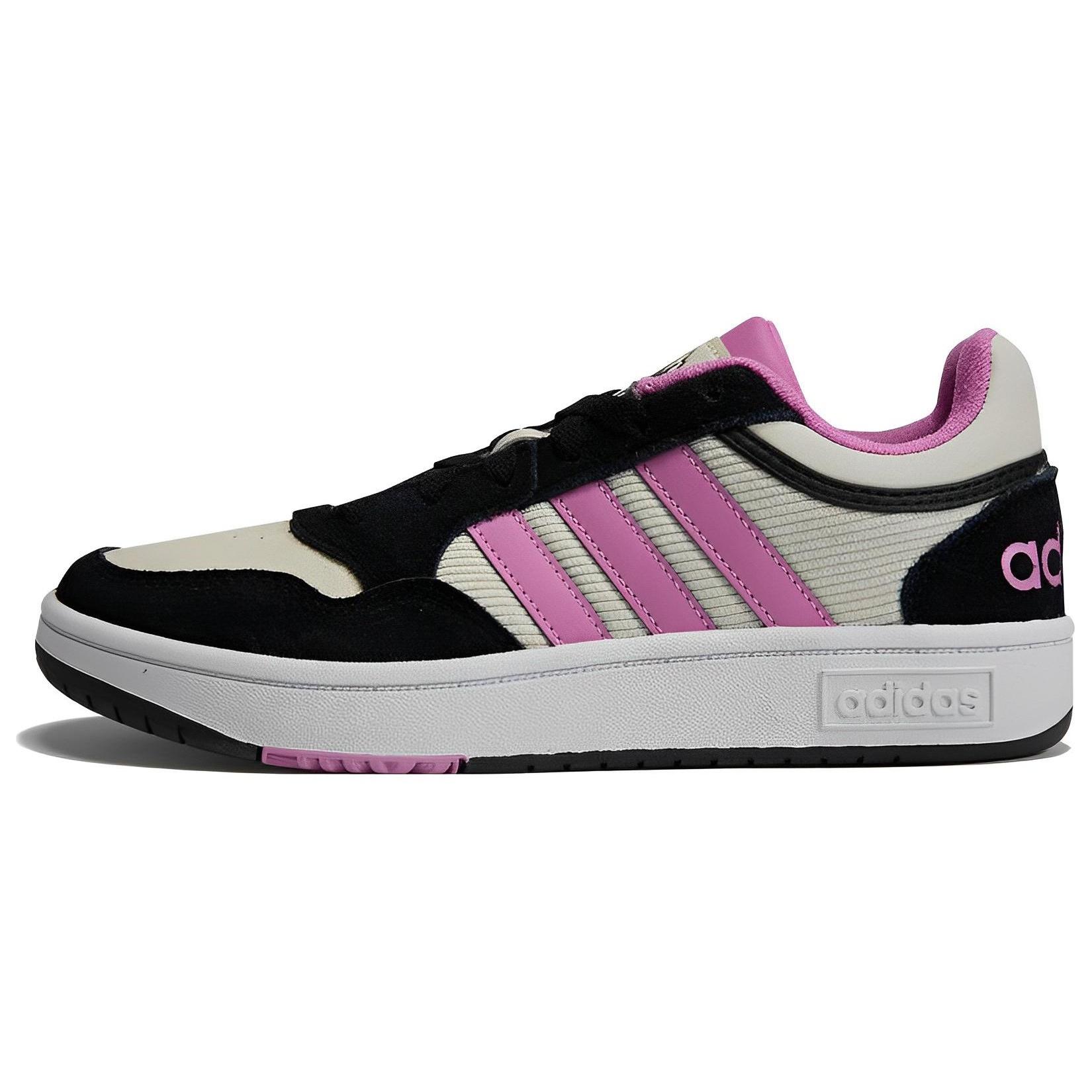 (WMNS) adidas Hoops 3.0 Lifestyle Shoes Black White Pink Women s HP6907 EU 36