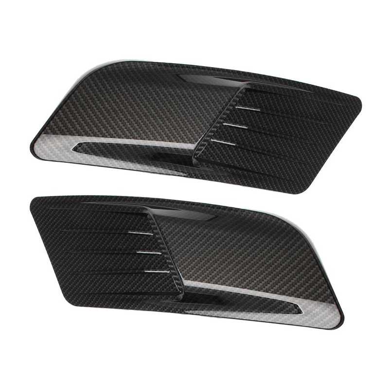 

1 Pair Carbon Fiber Style ABS Car Hood Scoop Vent Bonnet Air Intake Cover Trim Decoration Universal