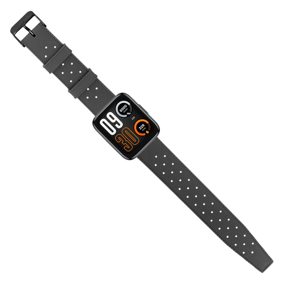ERBORD Universal Silicone Strap 22mm, Tropic, Black / Black Buckle