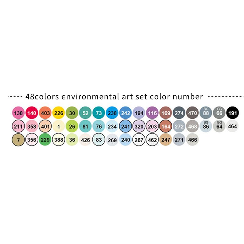 Finecolour EF103 Alcohol Based Art Markers With Bag 12/24/36/48/60/72/240 Colors Oily Soft Double-Headed Marker Pen Professional