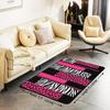 1pc Leopard Zebra Carpet, Leopard Pink White Black Special Carpet Suitable for Living Room, Bedroom, Computer Room, Dining Room, Under Table