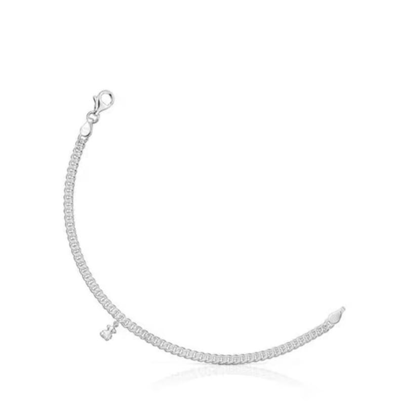 TOUS Silver Bold Bear Curb Chain Bracelet / 311561650