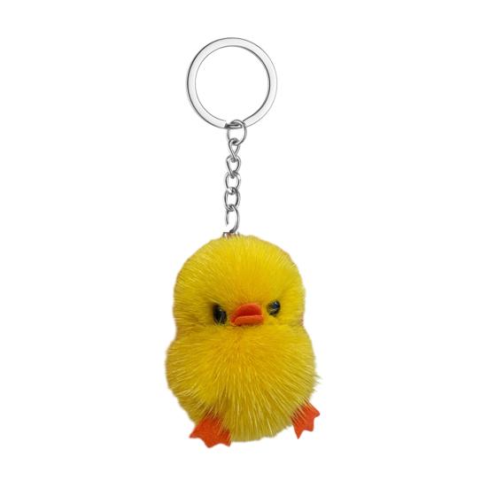 

Keychain Soft Plush Duck Shape Portable Anti-Lost Key Holder Mobile Phone Chain Bag Hanger Backpacks Suitcases Hanging A