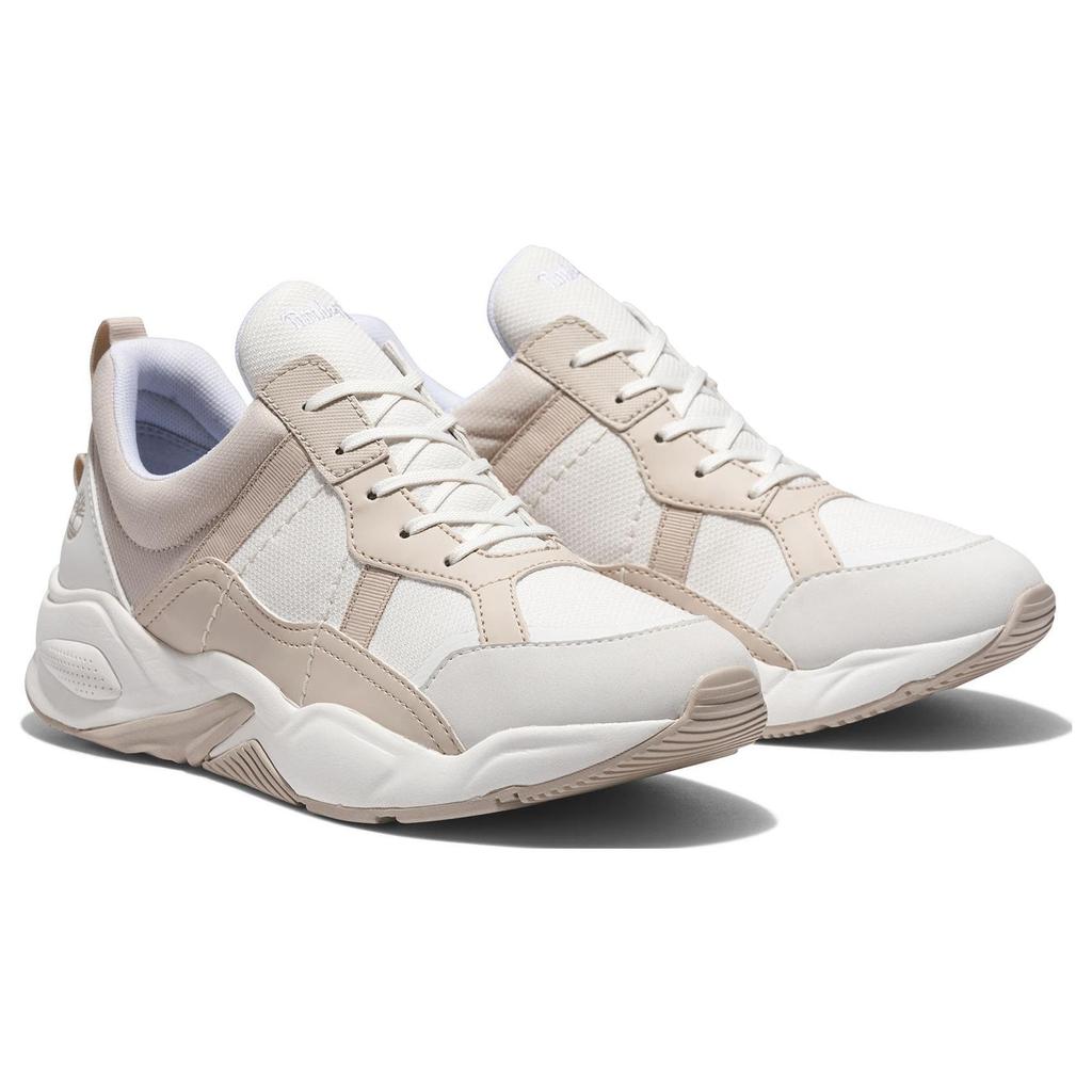 Timberland Delphiville Leather Fabric Mesh Sports Casual Shoes Women Sneakers White A42HQL77