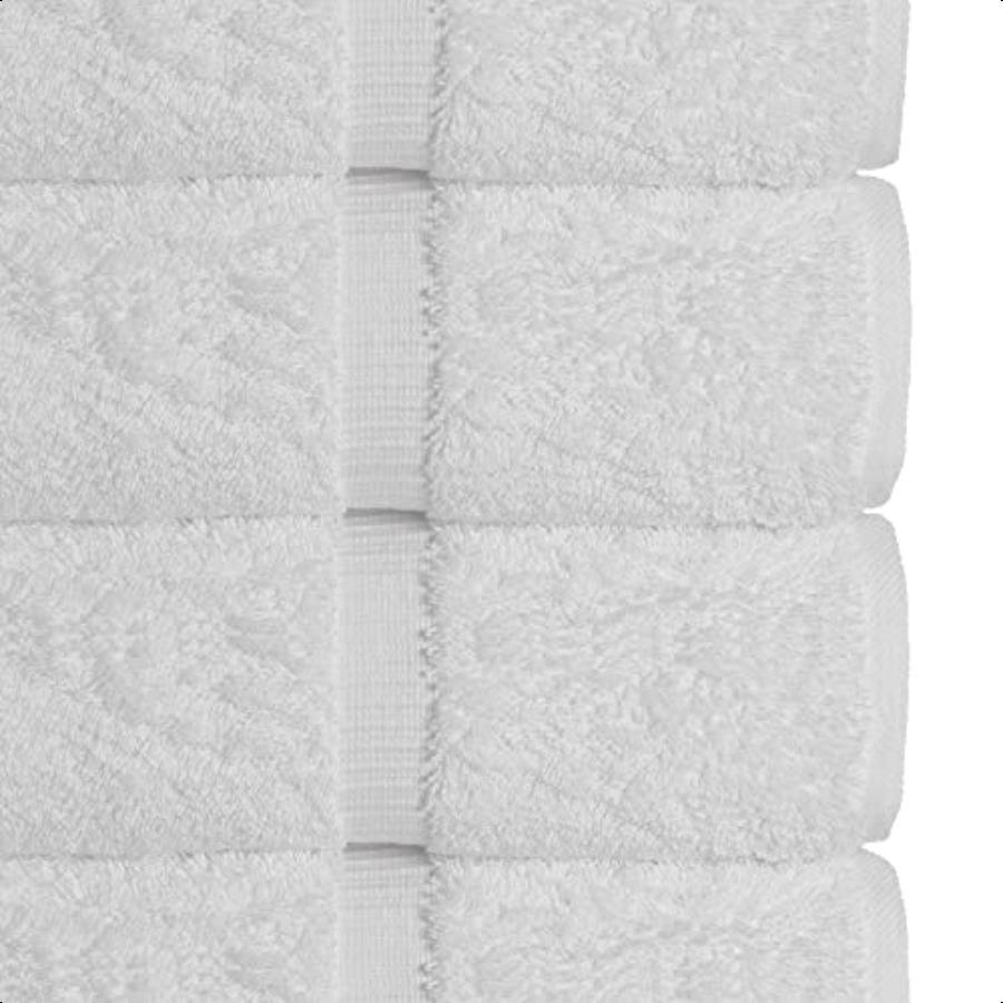 Hotel Spa Quality 100 Cotton Premium Turkish Towels Soft Absorbent 4Piece Bath Towels White