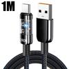 USB A To Type C 240W PD Transparent Fast Charging Cable Data Cord For Mi Huawei Samsung Android Phones USB C Charger Wire