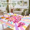 Crystal Velvet Square Rug Custom NameEl Payaso Plim Plim Pattern Non Slip Home Floor Decor Rug