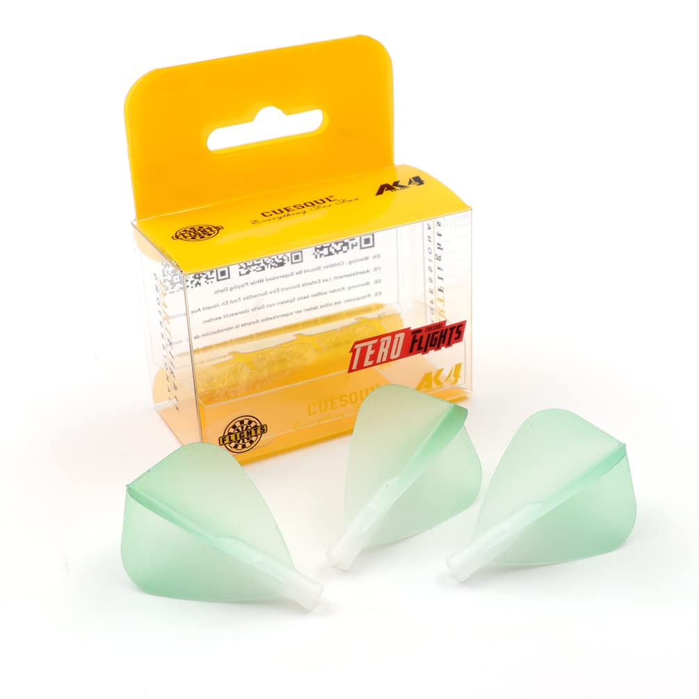 CUESOUL TERO System AK4 Kite Gradient Dart Flights, Big Wing Shape, Light Green (CS-AK4+3FZJB)