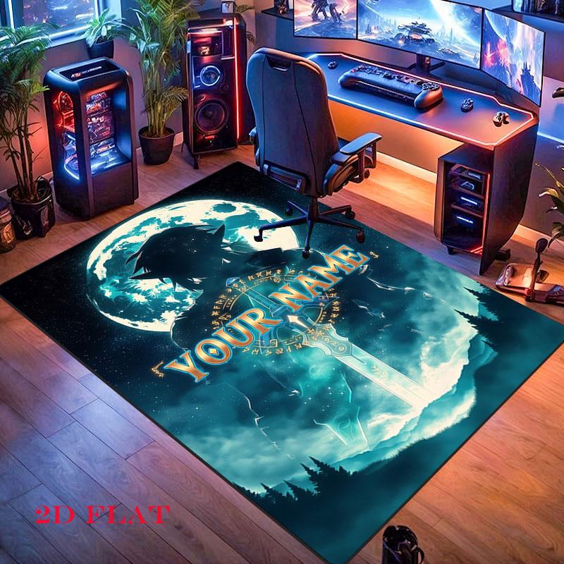 Custom Fantasy Games Carpet Rug for Living Room Bedroom Home Sofa Decoration,Kids play Nonslip Floor Mat