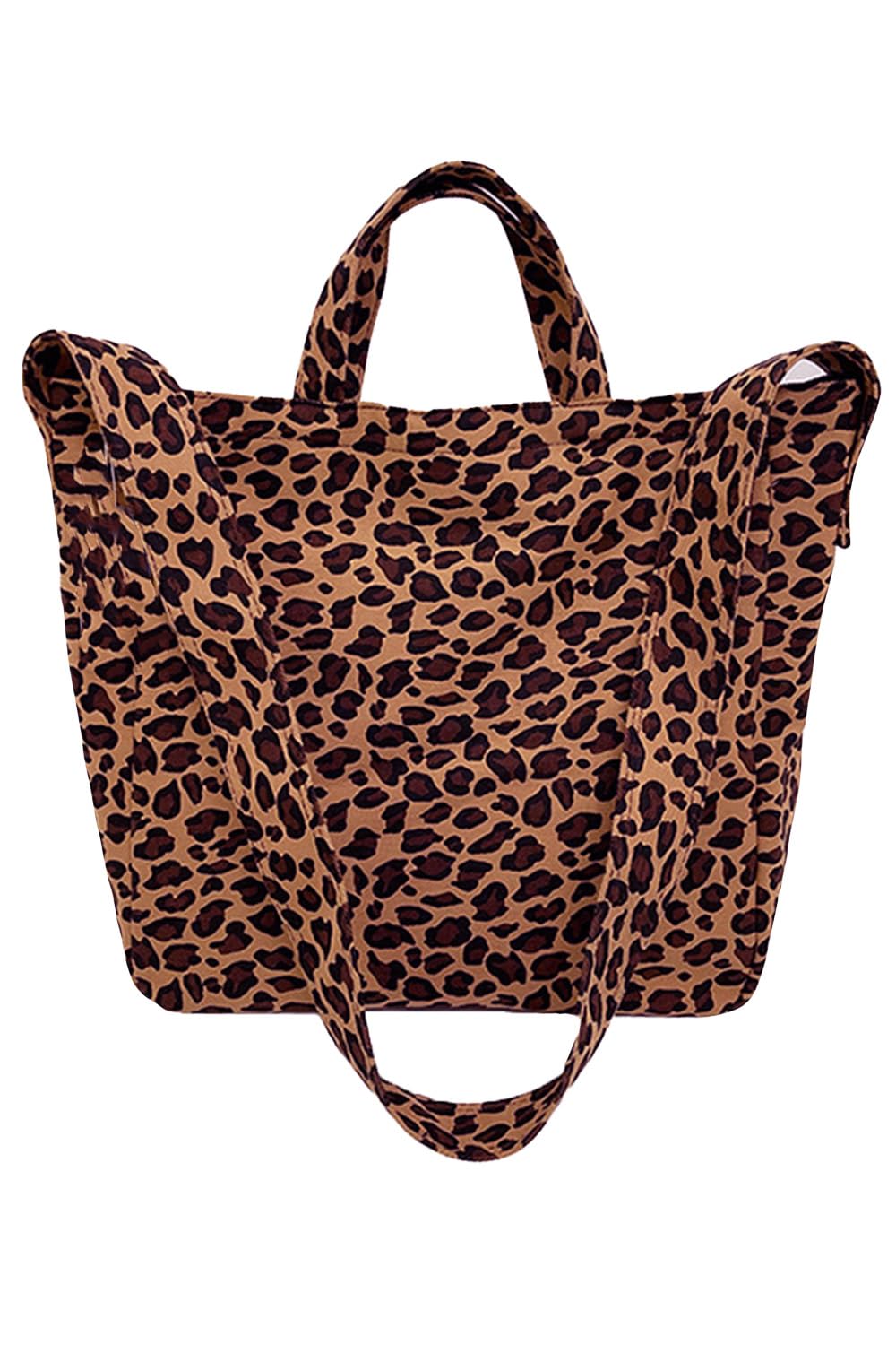 

Leopard print tote shoulder large capacity [MIKA&MAYA] 2-way bag, bag, (brown)