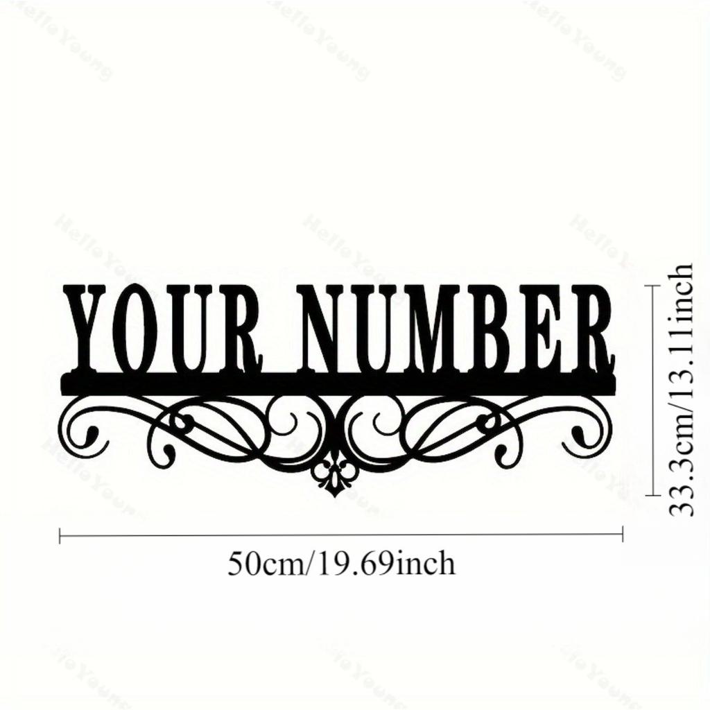 Metal Address Sign House Number Plaque Wall Mount Hot Sale Durable Drilled