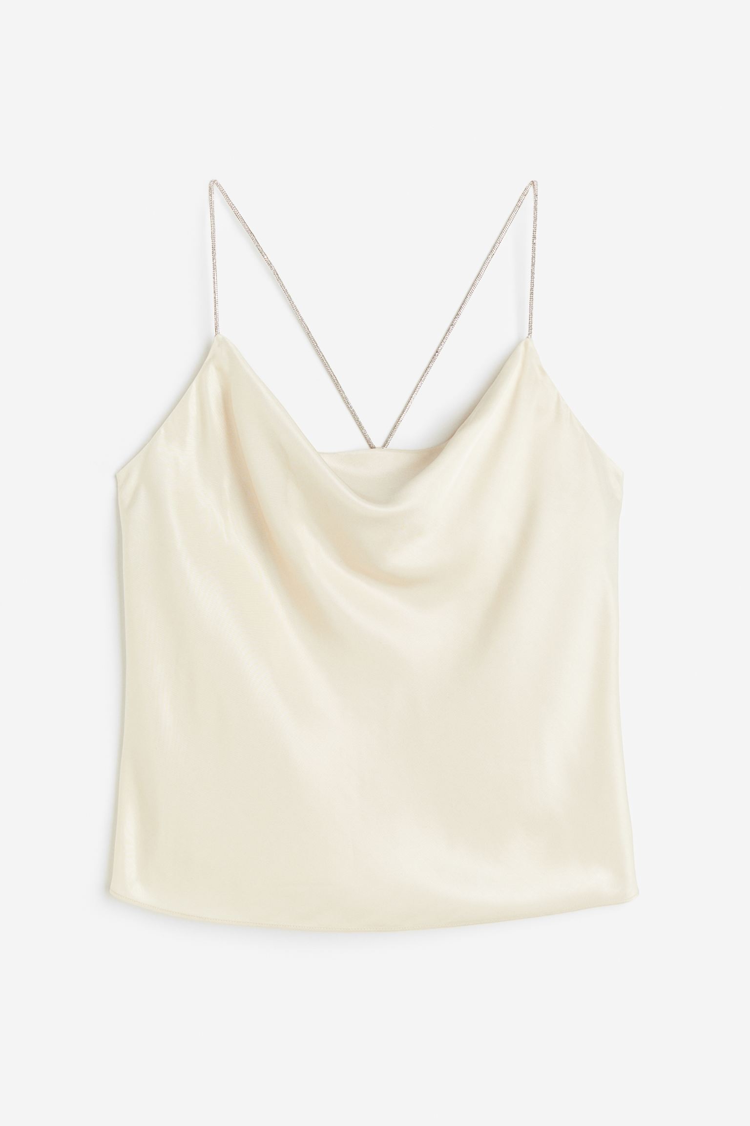 

Топ на бретельках со стразами