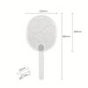 2-in-1 Electric Mosquito Swatter&rechargeable Mosquito Killer Lamp, 3-layer Safety Net, On/off Automatic Mode, High-voltage Insect Trap