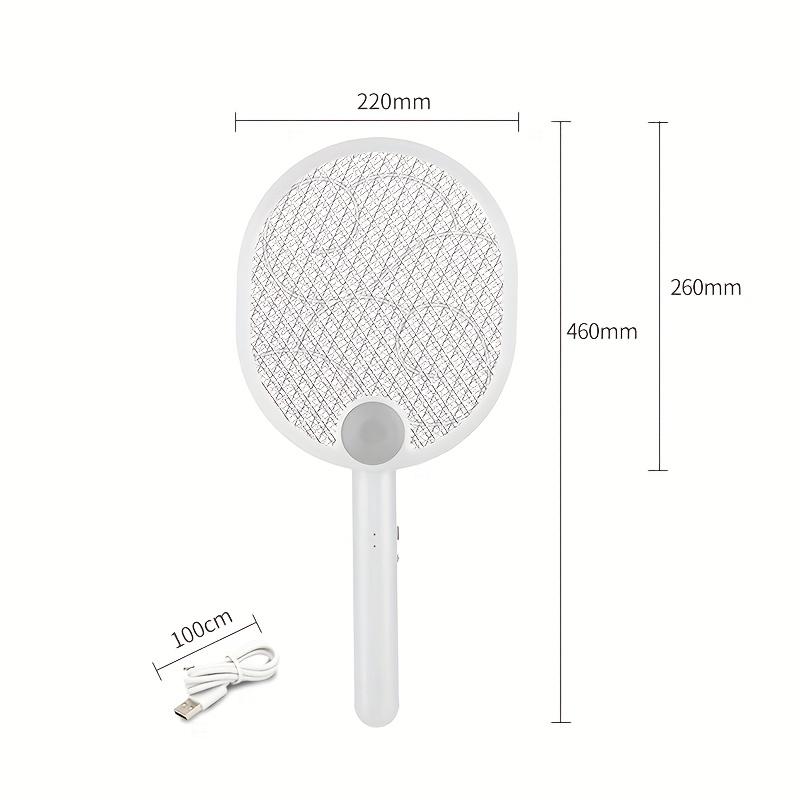 2-in-1 Electric Mosquito Swatter&rechargeable Mosquito Killer Lamp, 3-layer Safety Net, On/off Automatic Mode, High-voltage Insect Trap