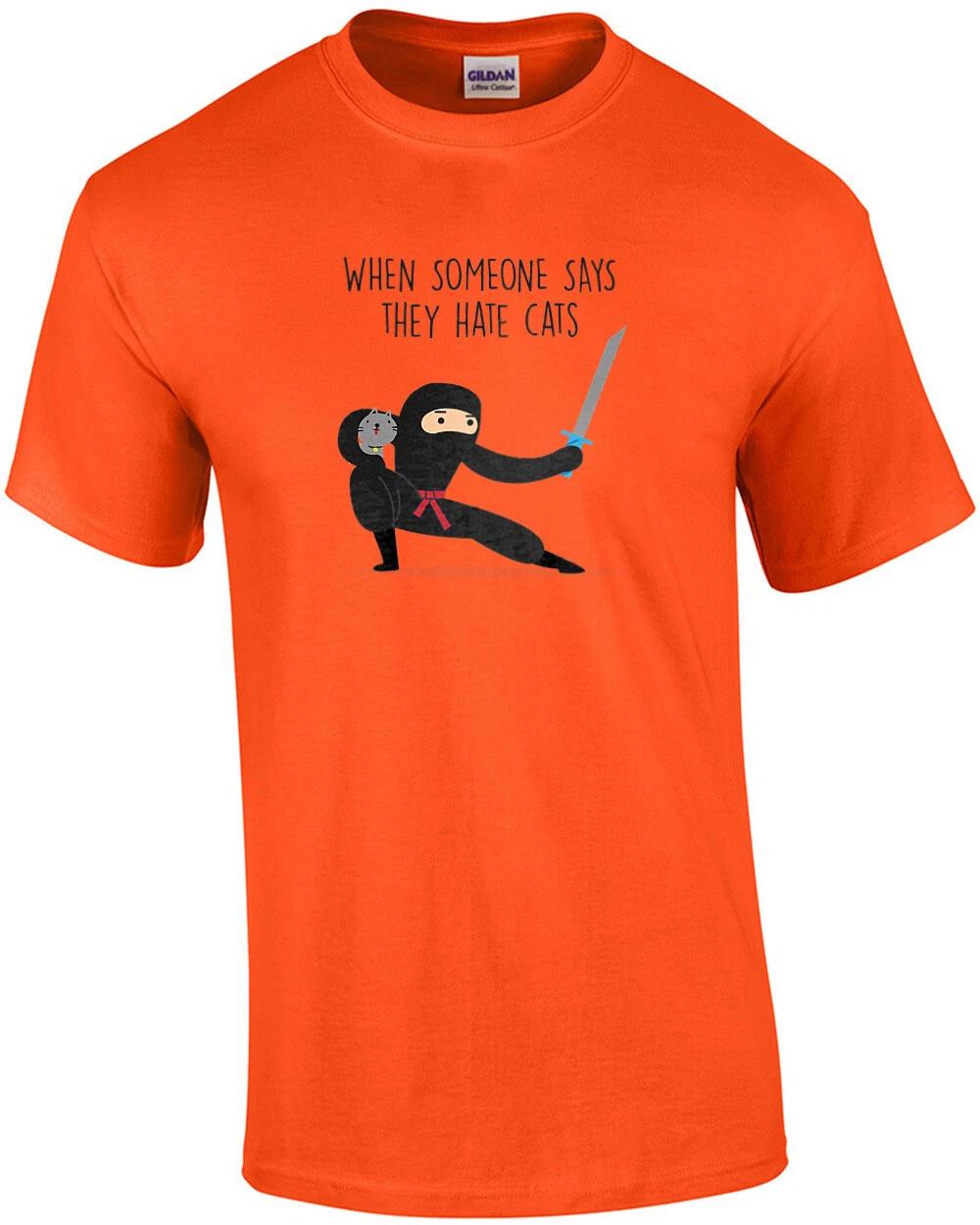 When someone says they hate cats. Funny Cat T-Shirt 3XL
