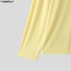 INCERUN Oversized Men Round Neck Long Sleeve Texture Plain Buttons Casual T-shirts Tops