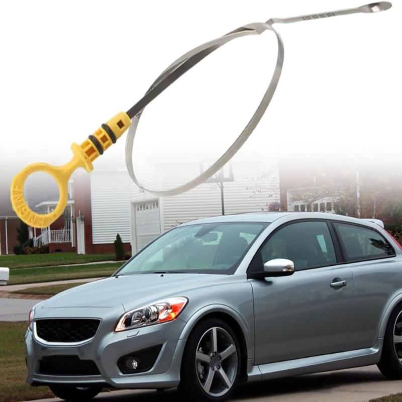 Oil Level Dipstick 30777500 Replaces 31330383 for C70 V40 B5244S4 B5254T3 B5254T7, Metal Measuring Rod with Pull Handle and Sealing Rings for Engine