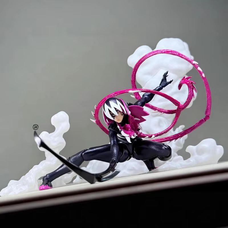 Amazing Yamaguchi Venomized Gwen Action Figure Articulated Pvc Spider-Man Series Collectible Anime Model Toy For Collectors