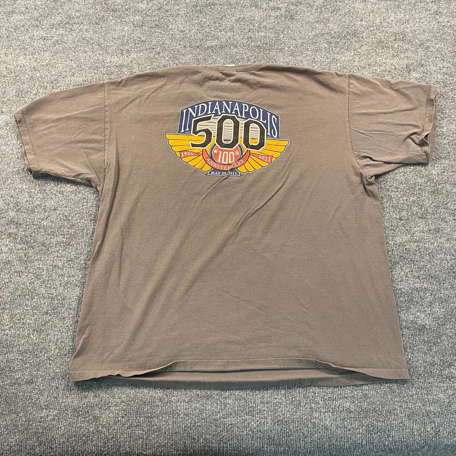 2011 Indianapolis 500 F1 Formula One Racing Shirt XL 24x29 Brown 3XL
