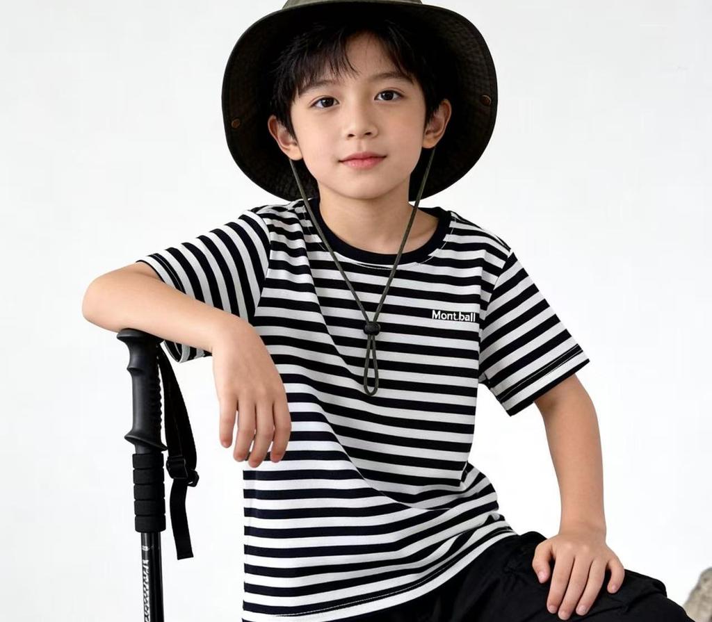 2026 Kids' Classic Summer Short Sleeve Striped Cotton T-Shirt