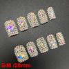 Glossy Hand Paint Thickness Acrylic Handmade Nail Sets 10PCS Multicolor Luxurious Gorgeous UV Gel Carved Artificial Manicure Art