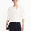 TNGT Ribbed Henley Neck T-Shirt 3 Colors TNTS5F100