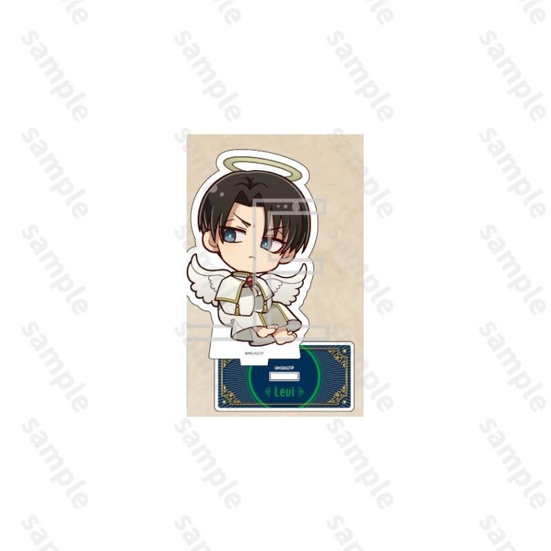Attack On Titan Figure Game Peripherals Princess Cafe Angel And Devil Cute Version Acrylic Stands Collectible Ornaments Boy Toy