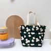 Cartoon Portable Lunch Drawstring Bag Student Kids Bento Pouch Dinner Box Women Work Canvas Food Tote For Travel Picnic