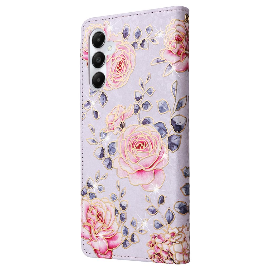 For Samsung Galaxy A05s 4G Case Floral Aesthetic RFID Blocking Leather Phone Cover