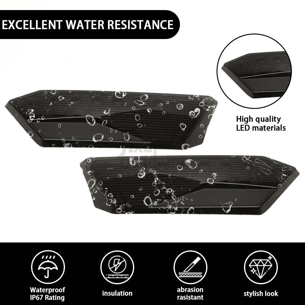 For RZR S 900 RZR XP  4 Turbo EPS Dynamix Edition 2018 12V LED Rear Tail Light Car Accessories Left & Right Smoke Polycarbonate