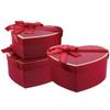 3 Pcs Gift Box Red Boxes with Lids for Present Wrapping Gifts Floral Luxury Perfume