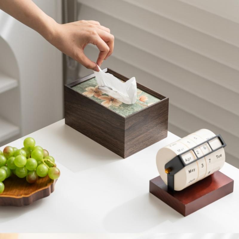 1Pcs Wooden Cherry Blossom Tissue Box Cover Napkin Holder Storage Box Gift-Idea Creative Wood-Made Tissue Box Holder