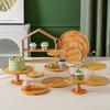 European Style Bamboo Tiered Cake & Dessert Stand
