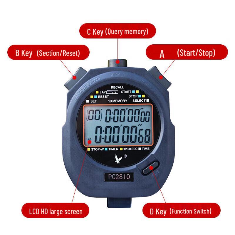 Tianfu Multi-Function Sports Stopwatch Timer