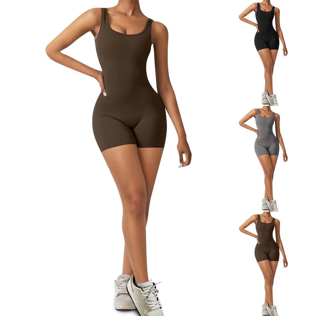 Women's Jumpsuit Sexy Backless Jumpsuit Shorts Sleeveless