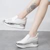 Cross-border large-size one-pedal lazy shoes fashionable rhinestone muffin thick-soled casual inner height-increasing single shoes