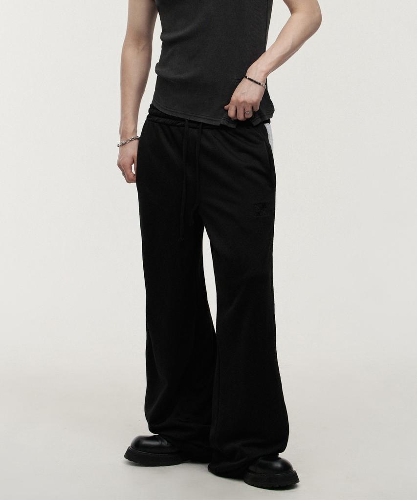 LANARCHIVE [0153] Side Track Training Pants - Black