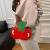 2025 Cute Cherry-Shaped Crossbody: Fresh, Literary Shoulder Bag for Girls