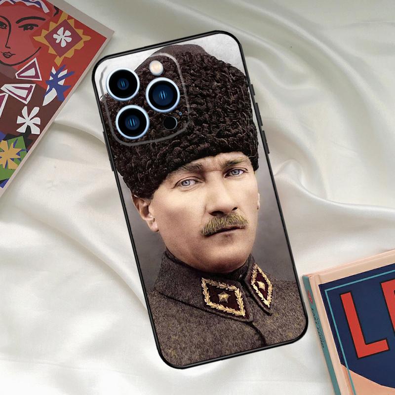 Mustafa Kemal Ataturk Case For iPhone 16 15 14 Pro Max Cover For iPhone 16 15 11 12 13 Pro Max Mini XS X XR Plus Capa