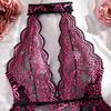 Backless Temptation Transparent Women Open Crotch Pajamas Exotic Deep V Hollow Bodysuit Crotchless Sexy Lingerie Erotic Costumes